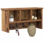 Casa si Gradina - Mobilier - Biblioteci si rafturi - Rafturi - Racator de paltoane montat pe perete Lemn vechi 50 x 16 x 26 cm - Infinity.ro