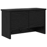 Casa si Gradina - Mobilier - Biblioteci si rafturi - Rafturi - Racator de paltoane montat pe perete cu raft Pe perete cu depozitare cu usa Stejar negru - Infinity.ro