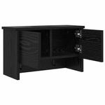 Casa si Gradina - Mobilier - Biblioteci si rafturi - Rafturi - Racator de paltoane montat pe perete cu raft Pe perete cu depozitare cu usa Stejar negru - Infinity.ro