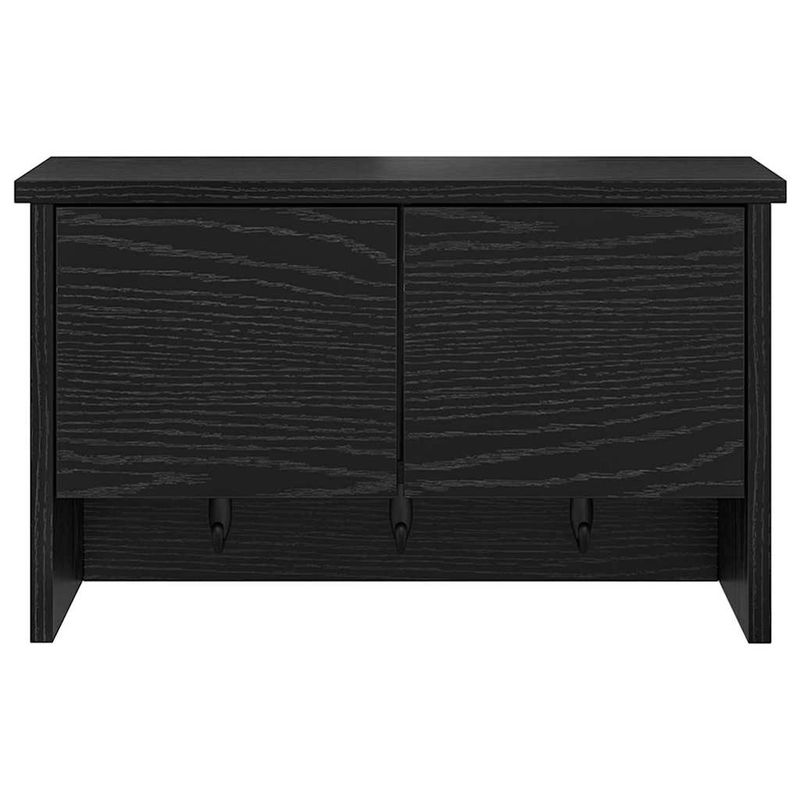 Casa si Gradina - Mobilier - Biblioteci si rafturi - Rafturi - Racator de paltoane montat pe perete cu raft Pe perete cu depozitare cu usa Stejar negru - Infinity.ro