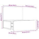 Casa si Gradina - Mobilier - Comode si corpuri - Noptiere - Noptiera Montata pe Perete 2 pcs Maro ceruit 44 x 32.5 x 40 cm - Infinity.ro