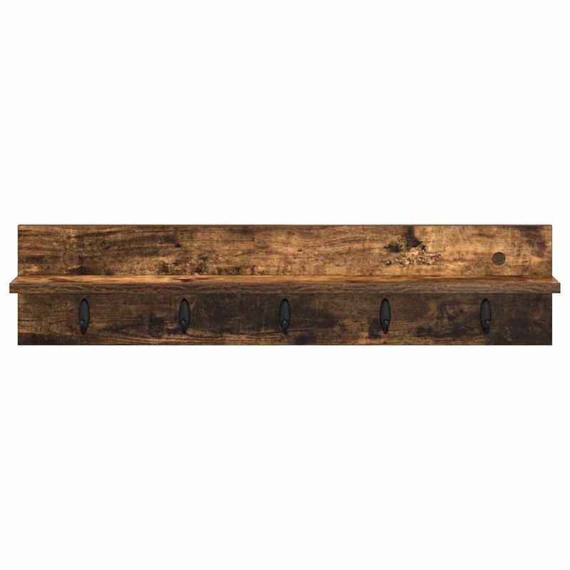 Casa si Gradina - Mobilier - Biblioteci si rafturi - Rafturi - Racator de paltoane montat pe perete cu raft Pe perete Stejar afumat - Infinity.ro