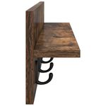 Casa si Gradina - Mobilier - Biblioteci si rafturi - Rafturi - Racator de paltoane montat pe perete cu raft Pe perete Stejar afumat - Infinity.ro