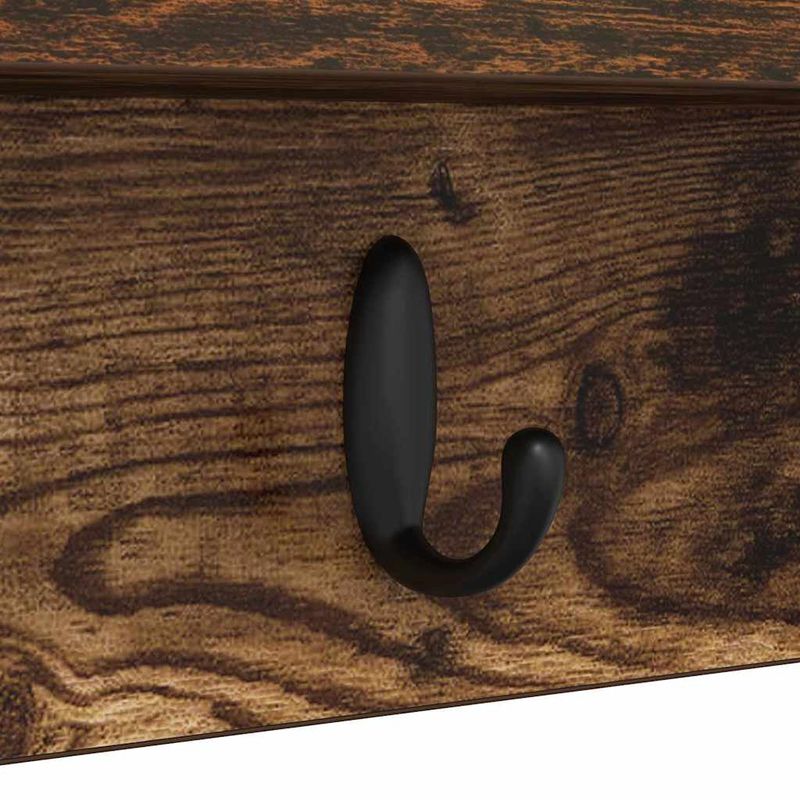 Casa si Gradina - Mobilier - Biblioteci si rafturi - Rafturi - Racator de paltoane montat pe perete cu raft Pe perete Stejar afumat - Infinity.ro