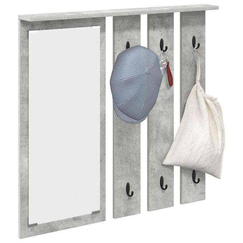 Casa si Gradina - Mobilier - Biblioteci si rafturi - Rafturi - Racator de paltoane montat pe perete Gri beton 84 x 10 x 80 cm - Infinity.ro