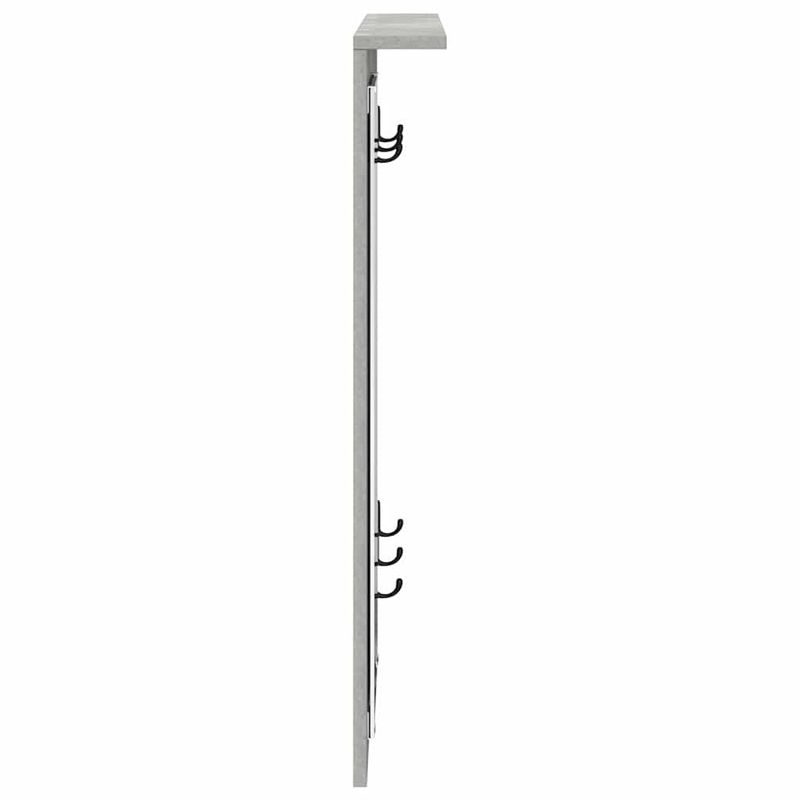 Casa si Gradina - Mobilier - Biblioteci si rafturi - Rafturi - Racator de paltoane montat pe perete Gri beton 84 x 10 x 80 cm - Infinity.ro