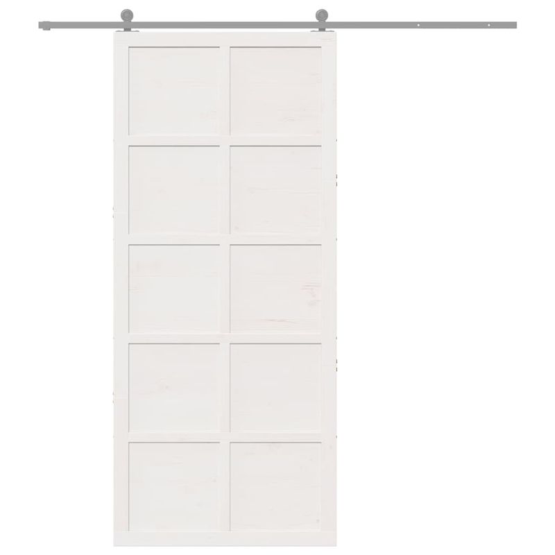 Casa si Gradina - Constructii - Usi interior, exterior si garaj - Usi interior - Usa hambar Alb 100 x 210 cm Lemn masiv de pin - Infinity.ro