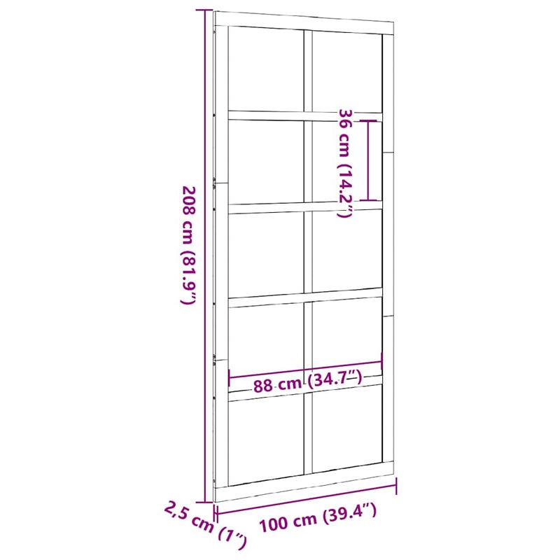 Casa si Gradina - Constructii - Usi interior, exterior si garaj - Usi interior - Usa hambar Alb 100 x 210 cm Lemn masiv de pin - Infinity.ro