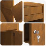 Casa si Gradina - Constructii - Depozitare, transport si protectie - Cutii postale - Cutie pentru colet Ruginit 41 x 38 x 103 cm - Infinity.ro