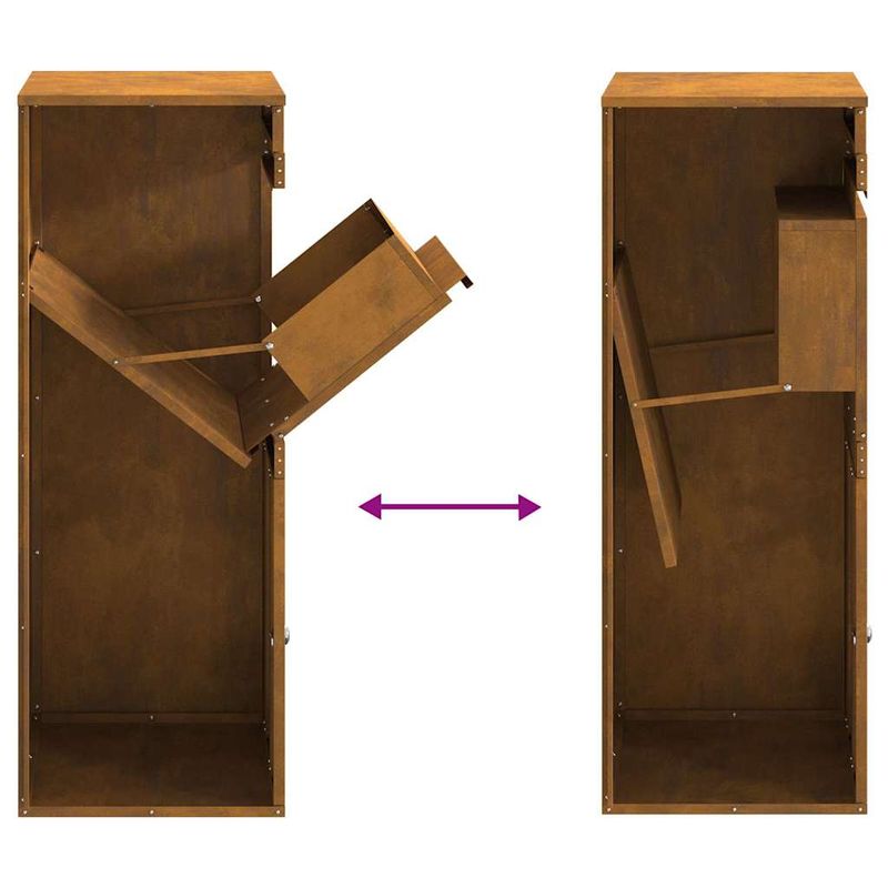 Casa si Gradina - Constructii - Depozitare, transport si protectie - Cutii postale - Cutie pentru colet Ruginit 41 x 38 x 103 cm - Infinity.ro