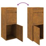 Casa si Gradina - Constructii - Depozitare, transport si protectie - Cutii postale - Cutie pentru colet Ruginit 41 x 38 x 103 cm - Infinity.ro