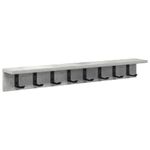 Casa si Gradina - Mobilier - Biblioteci si rafturi - Rafturi - Racator de paltoane montat pe perete cu raft Pe perete Gri beton - Infinity.ro