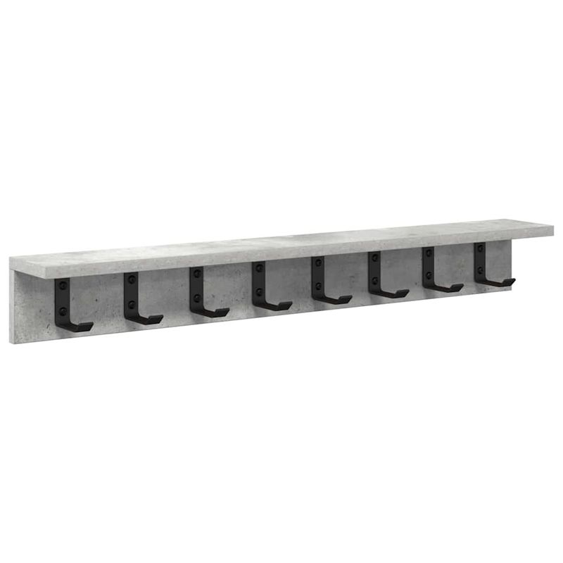 Casa si Gradina - Mobilier - Biblioteci si rafturi - Rafturi - Racator de paltoane montat pe perete cu raft Pe perete Gri beton - Infinity.ro