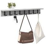 Casa si Gradina - Mobilier - Biblioteci si rafturi - Rafturi - Racator de paltoane montat pe perete cu raft Pe perete Gri beton - Infinity.ro