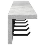 Casa si Gradina - Mobilier - Biblioteci si rafturi - Rafturi - Racator de paltoane montat pe perete cu raft Pe perete Gri beton - Infinity.ro