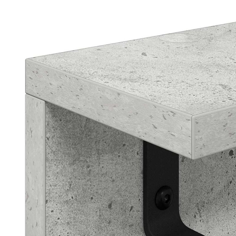 Casa si Gradina - Mobilier - Biblioteci si rafturi - Rafturi - Racator de paltoane montat pe perete cu raft Pe perete Gri beton - Infinity.ro