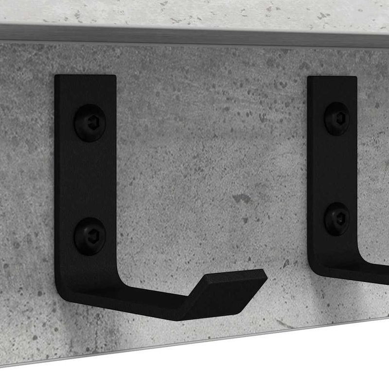 Casa si Gradina - Mobilier - Biblioteci si rafturi - Rafturi - Racator de paltoane montat pe perete cu raft Pe perete Gri beton - Infinity.ro