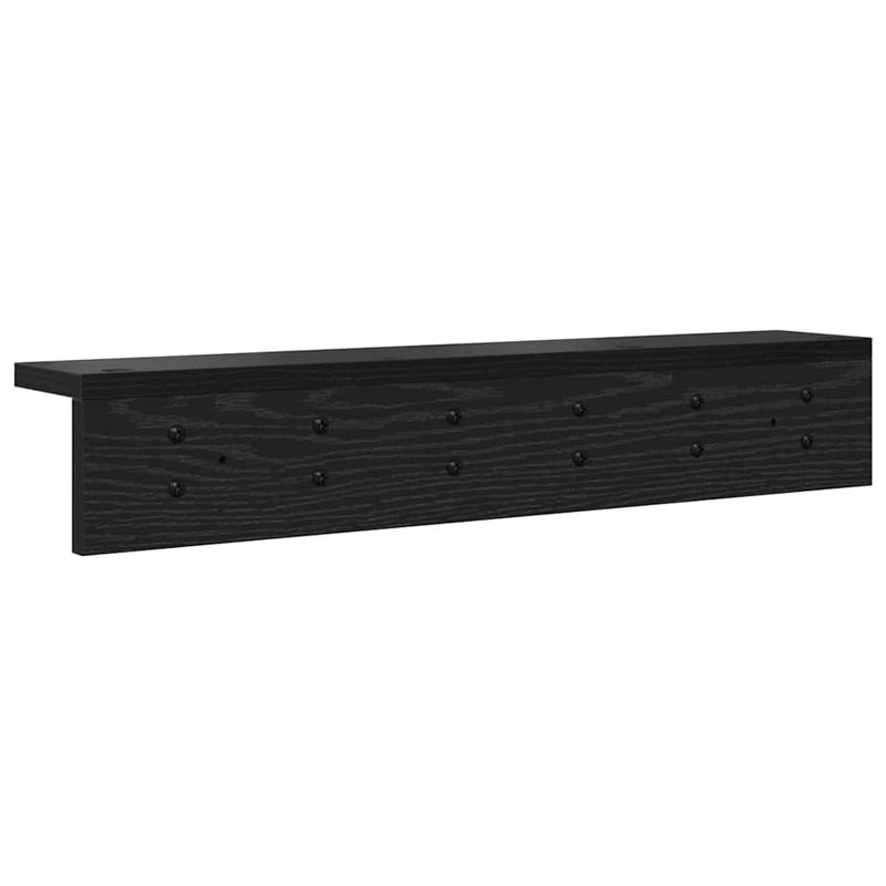Casa si Gradina - Mobilier - Biblioteci si rafturi - Rafturi - Racator de paltoane montat pe perete cu raft Pe perete Stejar negru - Infinity.ro