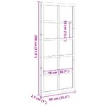 Casa si Gradina - Constructii - Usi interior, exterior si garaj - Usi interior - Usa hambar Maro ceruit 90 x 210 cm Lemn masiv de pin - Infinity.ro
