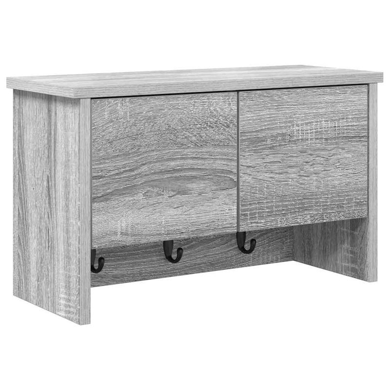 Casa si Gradina - Mobilier - Biblioteci si rafturi - Rafturi - Racator de paltoane montat pe perete sonoma gri 50 x 20 x 30 cm - Infinity.ro