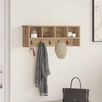 Casa si Gradina - Mobilier - Biblioteci si rafturi - Rafturi - Racator de paltoane montat pe perete cu raft Pe perete stejar artizanal - Infinity.ro