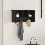 Casa si Gradina - Mobilier - Biblioteci si rafturi - Rafturi - Racator de paltoane montat pe perete cu raft Pe perete cu depozitare Stejar negru - Infinity.ro