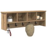 Casa si Gradina - Mobilier - Biblioteci si rafturi - Rafturi - Racator de paltoane montat pe perete cu raft Pe perete stejar artizanal - Infinity.ro