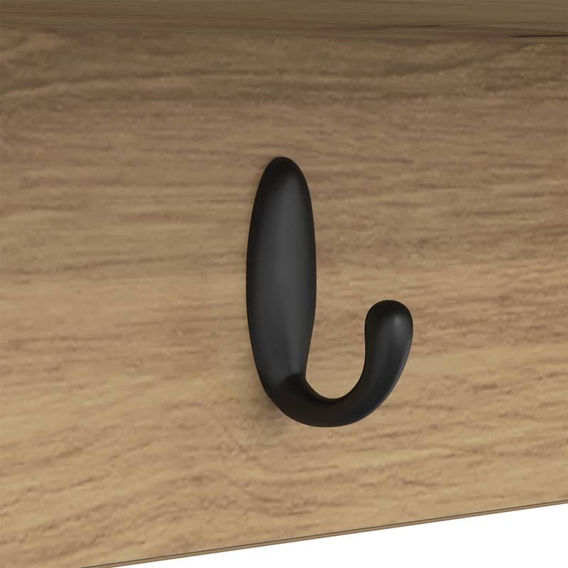 Casa si Gradina - Mobilier - Biblioteci si rafturi - Rafturi - Racator de paltoane montat pe perete cu raft Pe perete stejar artizanal - Infinity.ro