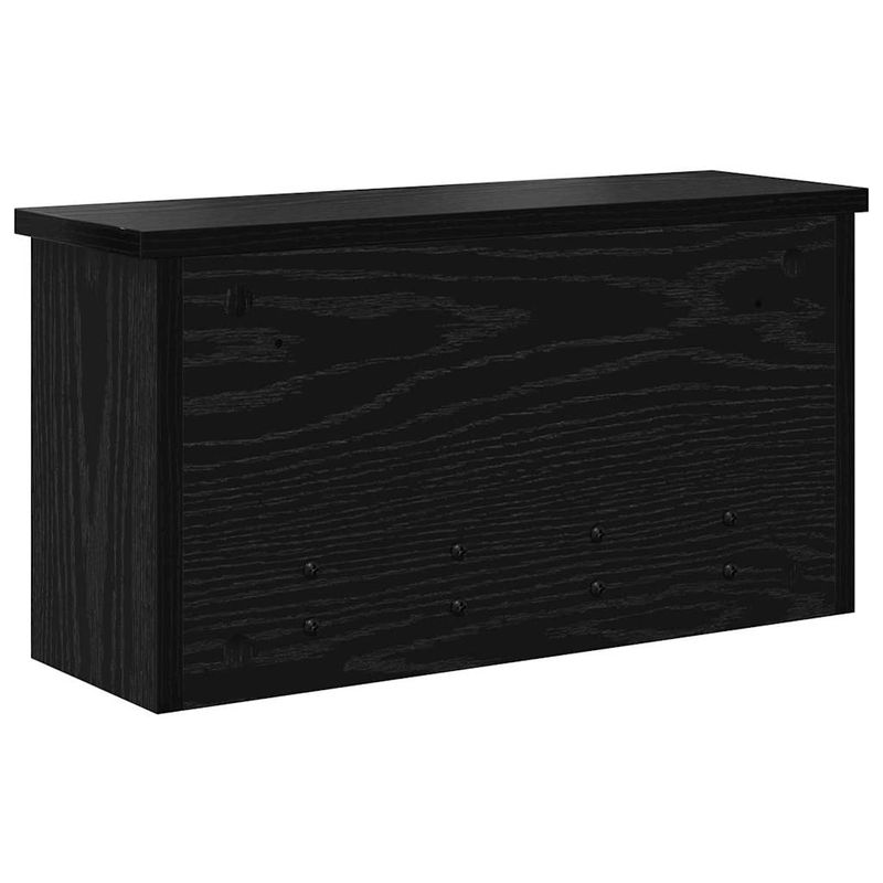 Casa si Gradina - Mobilier - Biblioteci si rafturi - Rafturi - Racator de paltoane montat pe perete cu raft Pe perete cu depozitare Stejar negru - Infinity.ro