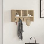 Casa si Gradina - Mobilier - Biblioteci si rafturi - Rafturi - Racator de paltoane montat pe perete cu raft Pe perete Stejar sonoma - Infinity.ro