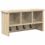 Casa si Gradina - Mobilier - Biblioteci si rafturi - Rafturi - Racator de paltoane montat pe perete cu raft Pe perete Stejar sonoma - Infinity.ro