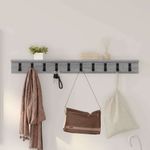 Casa si Gradina - Mobilier - Biblioteci si rafturi - Rafturi - Racator de paltoane montat pe perete cu raft Pe perete sonoma gri - Infinity.ro