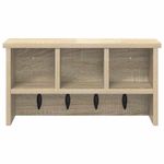 Casa si Gradina - Mobilier - Biblioteci si rafturi - Rafturi - Racator de paltoane montat pe perete cu raft Pe perete Stejar sonoma - Infinity.ro