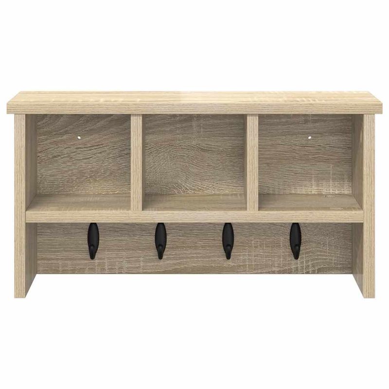 Casa si Gradina - Mobilier - Biblioteci si rafturi - Rafturi - Racator de paltoane montat pe perete cu raft Pe perete Stejar sonoma - Infinity.ro