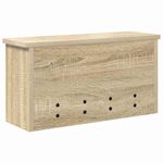 Casa si Gradina - Mobilier - Biblioteci si rafturi - Rafturi - Racator de paltoane montat pe perete cu raft Pe perete Stejar sonoma - Infinity.ro