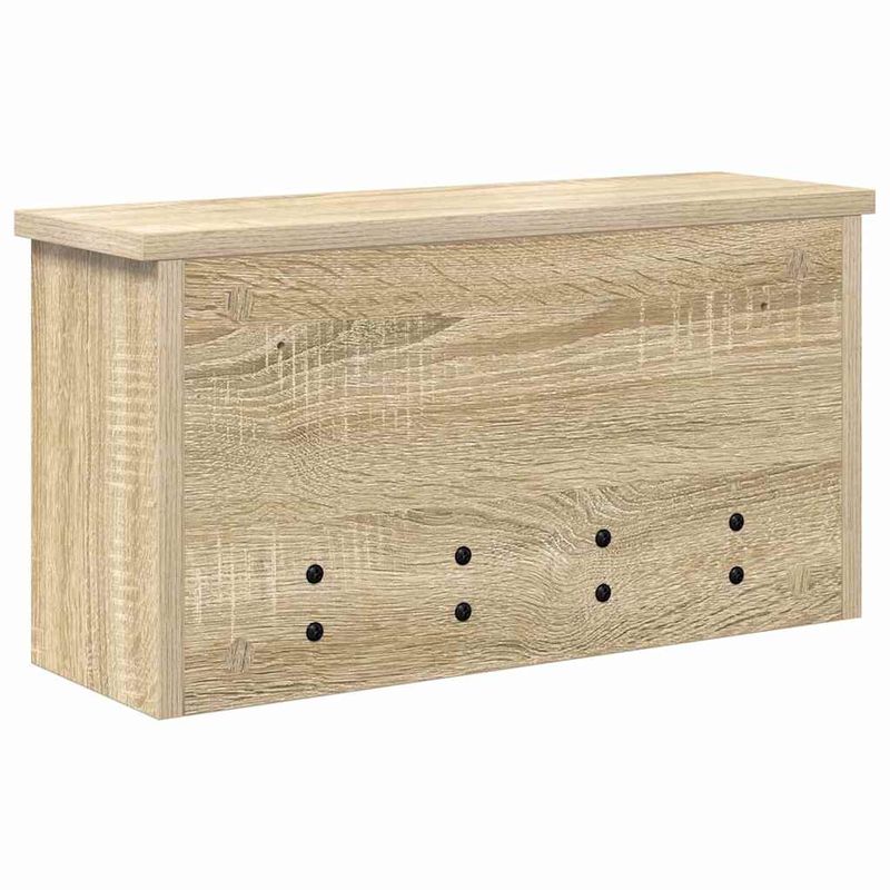 Casa si Gradina - Mobilier - Biblioteci si rafturi - Rafturi - Racator de paltoane montat pe perete cu raft Pe perete Stejar sonoma - Infinity.ro
