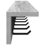 Casa si Gradina - Mobilier - Biblioteci si rafturi - Rafturi - Racator de paltoane montat pe perete cu raft Pe perete sonoma gri - Infinity.ro