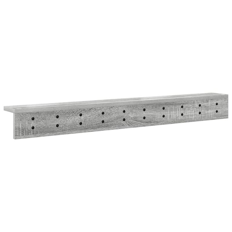Casa si Gradina - Mobilier - Biblioteci si rafturi - Rafturi - Racator de paltoane montat pe perete cu raft Pe perete sonoma gri - Infinity.ro