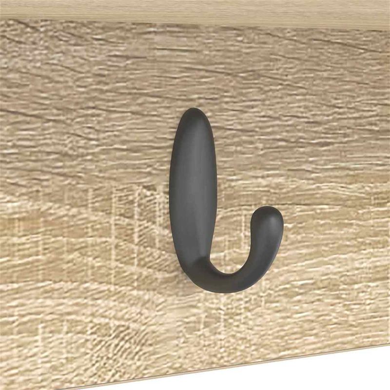 Casa si Gradina - Mobilier - Biblioteci si rafturi - Rafturi - Racator de paltoane montat pe perete cu raft Pe perete Stejar sonoma - Infinity.ro