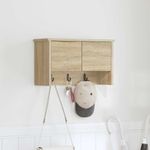 Casa si Gradina - Mobilier - Biblioteci si rafturi - Rafturi - Racator de paltoane montat pe perete cu raft Pe perete Stejar sonoma - Infinity.ro
