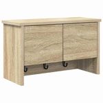 Casa si Gradina - Mobilier - Biblioteci si rafturi - Rafturi - Racator de paltoane montat pe perete cu raft Pe perete Stejar sonoma - Infinity.ro