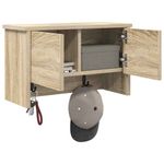 Casa si Gradina - Mobilier - Biblioteci si rafturi - Rafturi - Racator de paltoane montat pe perete cu raft Pe perete Stejar sonoma - Infinity.ro