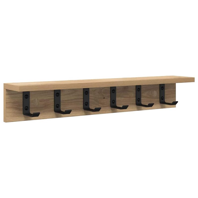 Casa si Gradina - Mobilier - Biblioteci si rafturi - Rafturi - Racator de paltoane montat pe perete cu raft Pe perete stejar artizanal - Infinity.ro