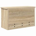 Casa si Gradina - Mobilier - Biblioteci si rafturi - Rafturi - Racator de paltoane montat pe perete cu raft Pe perete Stejar sonoma - Infinity.ro