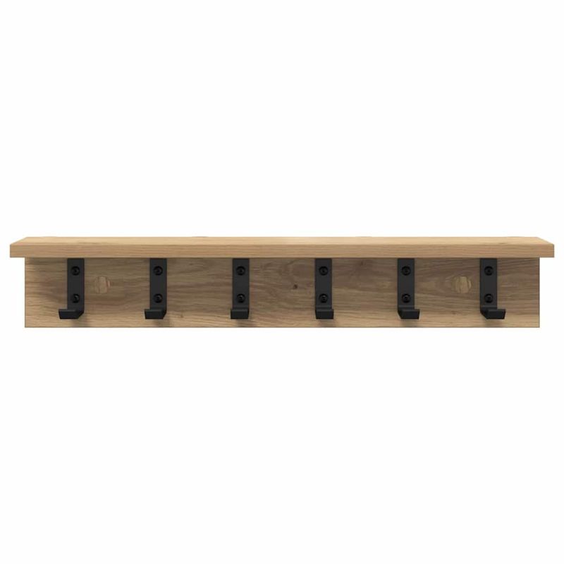 Casa si Gradina - Mobilier - Biblioteci si rafturi - Rafturi - Racator de paltoane montat pe perete cu raft Pe perete stejar artizanal - Infinity.ro
