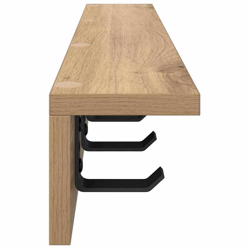 Casa si Gradina - Mobilier - Biblioteci si rafturi - Rafturi - Racator de paltoane montat pe perete cu raft Pe perete stejar artizanal - Infinity.ro