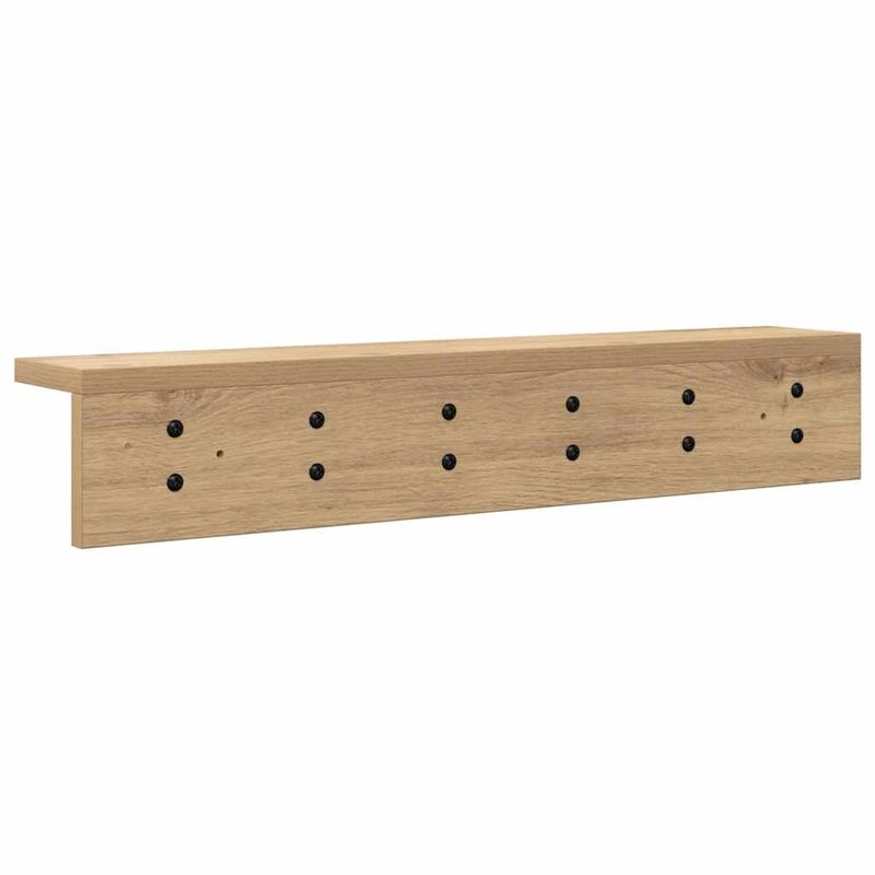 Casa si Gradina - Mobilier - Biblioteci si rafturi - Rafturi - Racator de paltoane montat pe perete cu raft Pe perete stejar artizanal - Infinity.ro