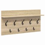 Casa si Gradina - Mobilier - Biblioteci si rafturi - Rafturi - Racator de paltoane montat pe perete cu raft Pe perete Stejar sonoma - Infinity.ro