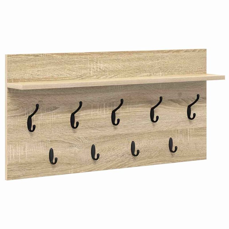 Casa si Gradina - Mobilier - Biblioteci si rafturi - Rafturi - Racator de paltoane montat pe perete cu raft Pe perete Stejar sonoma - Infinity.ro