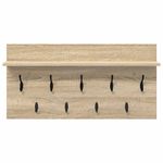 Casa si Gradina - Mobilier - Biblioteci si rafturi - Rafturi - Racator de paltoane montat pe perete cu raft Pe perete Stejar sonoma - Infinity.ro